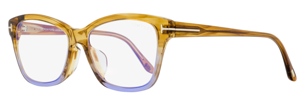 Tom Ford Alt Fit Blue Block Eyeglasses TF5597-F-B 047 Brown Melange/Violet 54mm